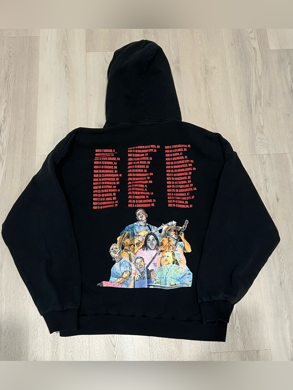 Zach Bryan Quittin Time Tour 2024 Sweatshirt Men XL Country Music Hoodie
